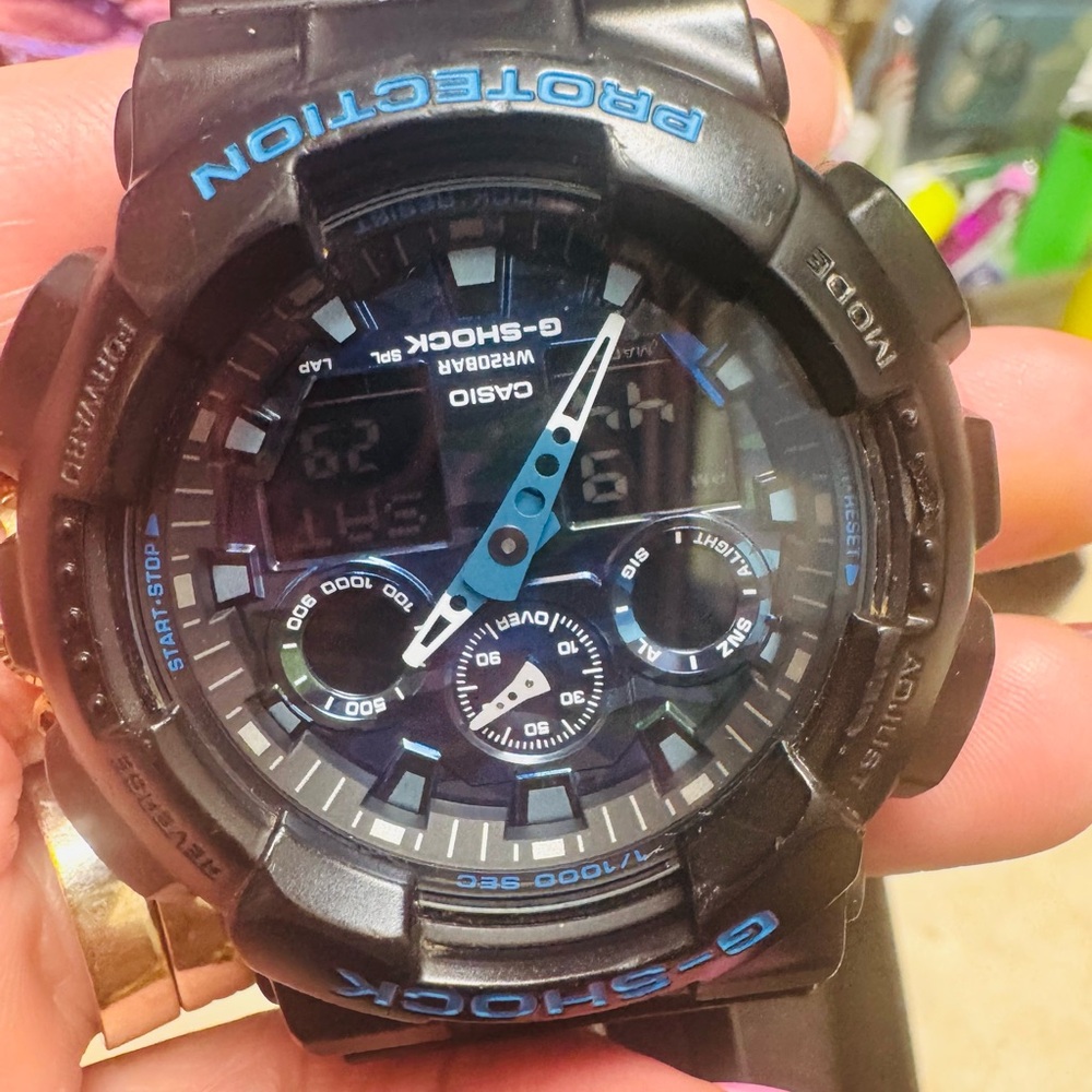 Casio G-Shock Black with Blue Accents